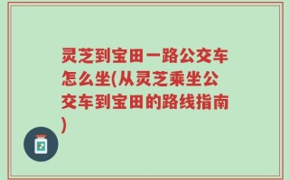 灵芝到宝田一路公交车怎么坐(从灵芝乘坐公交车到宝田的路线指南)