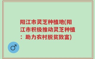 阳江市灵芝种植地(阳江市积极推动灵芝种植：助力农村脱贫致富)