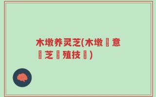 木墩养灵芝(木墩創意靈芝養殖技術)