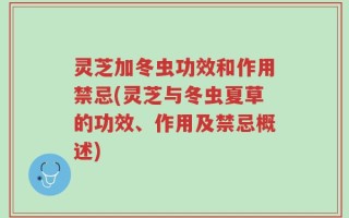 灵芝加冬虫功效和作用禁忌(灵芝与冬虫夏草的功效、作用及禁忌概述)