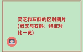灵芝和石斛的区别图片(灵芝与石斛：特征对比一览)