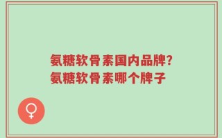 氨糖软骨素国内品牌？氨糖软骨素哪个牌子