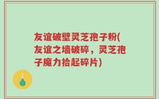 友谊破壁灵芝孢子粉(友谊之墙破碎，灵芝孢子魔力拾起碎片)