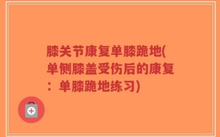 膝关节康复单膝跪地(单侧膝盖受伤后的康复：单膝跪地练习)