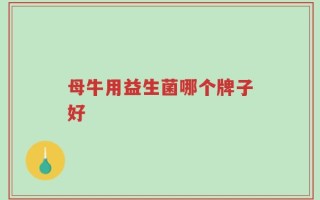 母牛用益生菌哪个牌子好