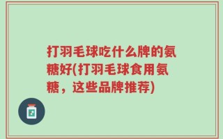 打羽毛球吃什么牌的氨糖好(打羽毛球食用氨糖，这些品牌推荐)