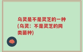 乌灵是不是灵芝的一种(乌灵：不是灵芝的同类菌种)