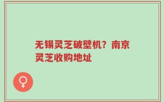 无锡灵芝破壁机？南京灵芝收购地址