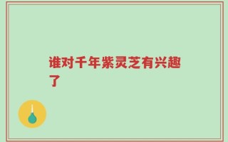 谁对千年紫灵芝有兴趣了