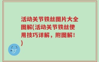 活动关节铁丝图片大全图解(活动关节铁丝使用技巧详解，附图解！)