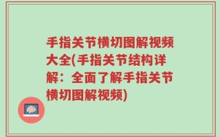 手指关节横切图解视频大全(手指关节结构详解：全面了解手指关节横切图解视频)