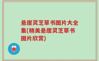 悬崖灵芝草书图片大全集(精美悬崖灵芝草书图片欣赏)