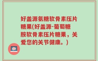好盖源氨糖软骨素压片糖果(好盖源-葡萄糖胺软骨素压片糖果，关爱您的关节健康。)