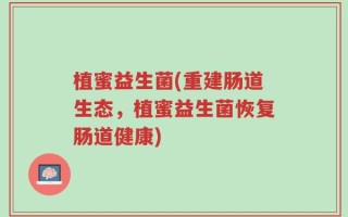 植蜜益生菌(重建肠道生态，植蜜益生菌恢复肠道健康)