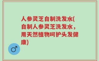 人参灵芝自制洗发水(自制人参灵芝洗发水，用天然植物呵护头发健康)