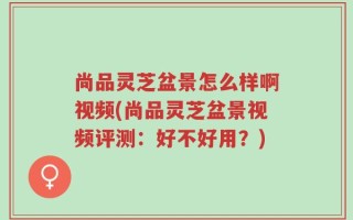 尚品灵芝盆景怎么样啊视频(尚品灵芝盆景视频评测：好不好用？)