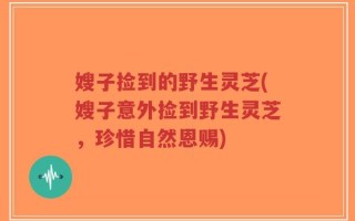 嫂子捡到的野生灵芝(嫂子意外捡到野生灵芝，珍惜自然恩赐)