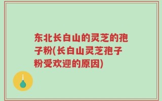 东北长白山的灵芝的孢子粉(长白山灵芝孢子粉受欢迎的原因)