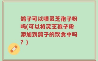 鸽子可以喂灵芝孢子粉吗(可以将灵芝孢子粉添加到鸽子的饮食中吗？)