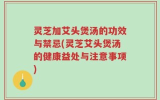 灵芝加艾头煲汤的功效与禁忌(灵芝艾头煲汤的健康益处与注意事项)