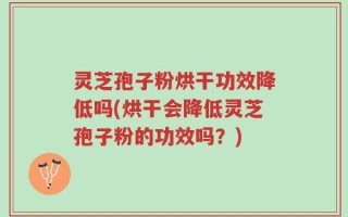 灵芝孢子粉烘干功效降低吗(烘干会降低灵芝孢子粉的功效吗？)