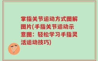 掌指关节运动方式图解图片(手指关节运动示意图：轻松学习手指灵活运动技巧)