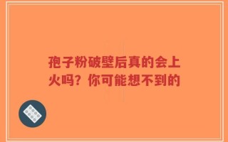 孢子粉破壁后真的会上火吗？你可能想不到的