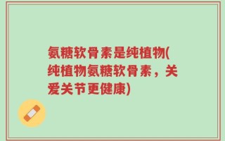 氨糖软骨素是纯植物(纯植物氨糖软骨素，关爱关节更健康)