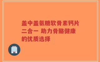 盖中盖氨糖软骨素钙片二合一 助力骨骼健康的优质选择