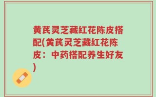 黄芪灵芝藏红花陈皮搭配(黄芪灵芝藏红花陈皮：中药搭配养生好友)