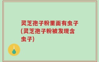 灵芝孢子粉里面有虫子(灵芝孢子粉被发现含虫子)