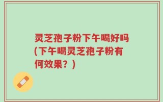 灵芝孢子粉下午喝好吗(下午喝灵芝孢子粉有何效果？)