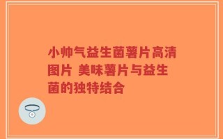 小帅气益生菌薯片高清图片 美味薯片与益生菌的独特结合