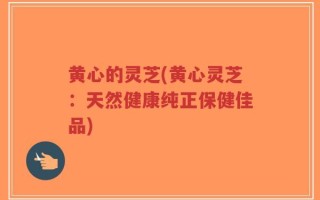 黄心的灵芝(黄心灵芝：天然健康纯正保健佳品)