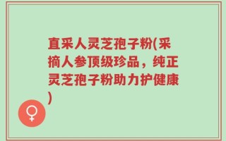 直采人灵芝孢子粉(采摘人参顶级珍品，纯正灵芝孢子粉助力护健康)
