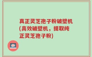 真正灵芝孢子粉破壁机(高效破壁机，提取纯正灵芝孢子粉)