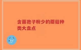 含菌孢子粉少的蘑菇种类大盘点