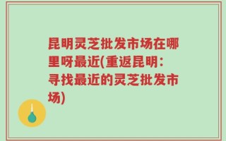 昆明灵芝批发市场在哪里呀最近(重返昆明：寻找最近的灵芝批发市场)