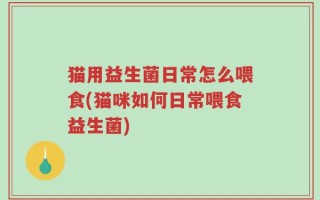 猫用益生菌日常怎么喂食(猫咪如何日常喂食益生菌)