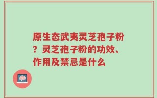 原生态武夷灵芝孢子粉？灵芝孢子粉的功效、作用及禁忌是什么