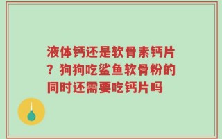 液体钙还是软骨素钙片？狗狗吃鲨鱼软骨粉的同时还需要吃钙片吗