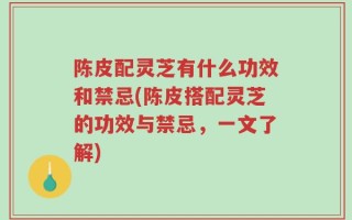 陈皮配灵芝有什么功效和禁忌(陈皮搭配灵芝的功效与禁忌，一文了解)