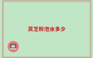 灵芝粉泡水多少
