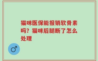 猫咪医保能报销软骨素吗？猫咪后腿断了怎么处理