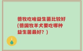 德牧吃啥益生菌比较好(德国牧羊犬要吃哪种益生菌最好？)