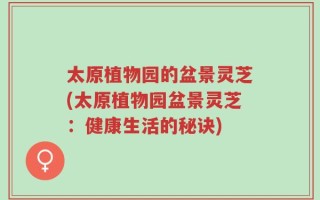 太原植物园的盆景灵芝(太原植物园盆景灵芝：健康生活的秘诀)