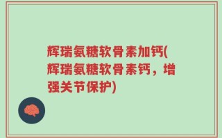 辉瑞氨糖软骨素加钙(辉瑞氨糖软骨素钙，增强关节保护)