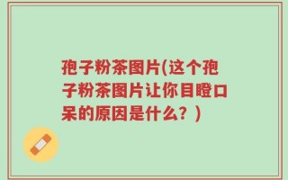 孢子粉茶图片(这个孢子粉茶图片让你目瞪口呆的原因是什么？)