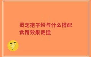 灵芝孢子粉与什么搭配食用效果更佳
