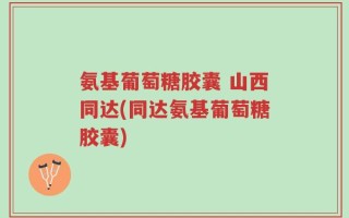 氨基葡萄糖胶囊 山西同达(同达氨基葡萄糖胶囊)